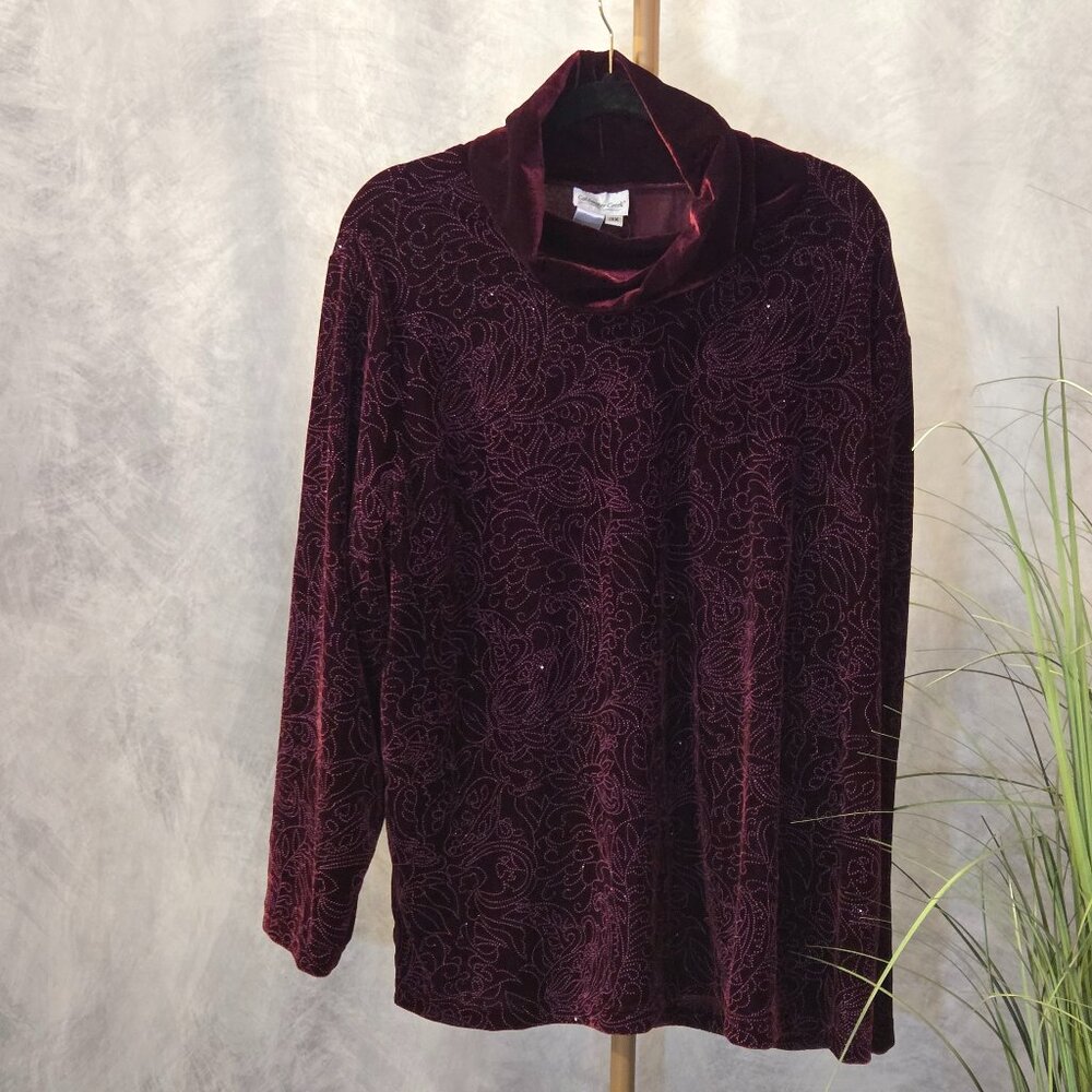 Vintage Coldwater Creek Velvet Tunic Top and Pants Set Women's Size 3X NWT